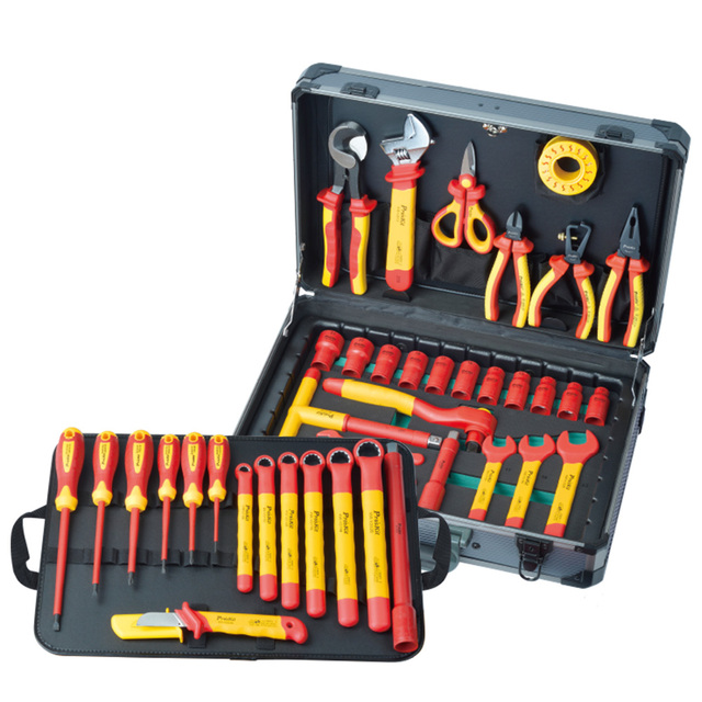 PK-2836M 41 PCS 1000V Insulated Metric Tool Kit for New Energy Vehicles Charging Repair Station Repair and Maintenance of Africa