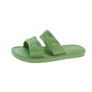 여성용 경량 라피아 여름 패션 해변용 샌들, 감성적인 플랫 슬리퍼 - Product Image 5