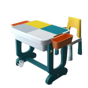 Mesa de Juego y Lectura de Plástico Moderna de Nuevo Diseño para Niños, Mesa de Bloques de Construcción Creativa para Hotel - Product Image 1