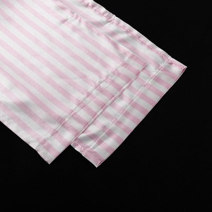 Set di pigiami in raso a righe Chic da <span class=keywords><strong>donna</strong></span> di alta qualità stile di lusso con elastico <span class=keywords><strong>rosa</strong></span> per l'estate primavera - Product Image 6