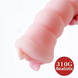 Echte Pocket Orale Mannelijke Masturbator Realistische Getextureerde Mond Tpe Volwassen Seksspeeltje Met Vagina-Functie - Product Image 3