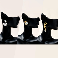 Pendientes de Aro de Lujo Toposh con Baño de Oro y Perlas de Acero Inoxidable, Joyería de Moda para Mujer, Venta al por Mayor a Granel