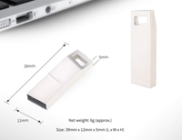Chiavetta USB in Metallo Personalizzata con Logo, Economica, 16GB 32GB 64GB 128GB, Alta Velocità USB 2.0 3.0, Pendrive per Telefoni Android, Promozione