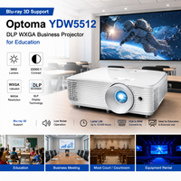 Proyector Empresarial Optoma YDW5512 DLP WXGA para Salas de Capacitación, 3800 Lúmenes, con Tecnología de Pantalla DLP y Diseño Ligero