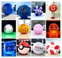 Globo inflable azul personalizado para exteriores, decoración colgante, modelo de bola hermética, globo inflable gigante para publicidad
