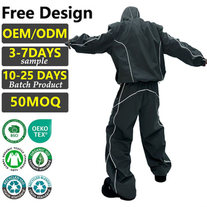ジャケット・アウター Blanks Factory /Nylon Track Jacket&Pant BLACKNYLONBOTTOMSFRONT.png?v=