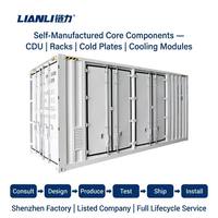 Centre de données conteneurisé de 20 pieds à refroidissement liquide, PUE≤1.15, clé en main, préfabriqué, pour serveur HPC Edge AI, rack modulaire DC, certifié CE UL FCC