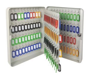 Boîte de rangement murale en métal pour clés, verrouillable, pour bureaux et gestion immobilière, 48 à 160 crochets, design moderne, garantie 5 ans - Product Image 1