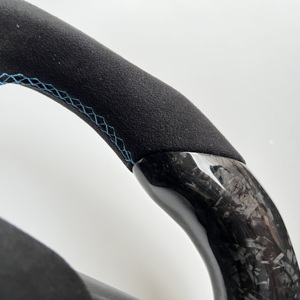 Volante de Fibra de Carbono Forjado Personalizado CCExcellent con Alcántara para Seat Leon <span class=keywords><strong>Cupra</strong></span> ST MK3 <span class=keywords><strong>Ibiza</strong></span> Toledo Ateca Arona Alhambra - Product Image 3