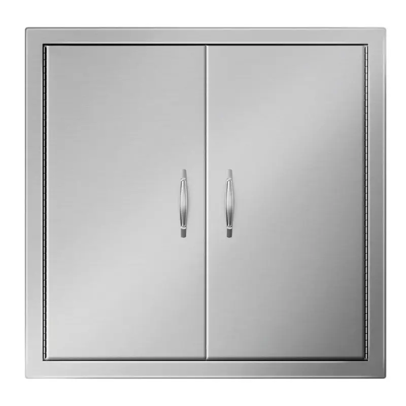 Porta de cozinha ao ar livre 201 304 aço inoxidável portas para churrasco inox Grade Heavy Duty BBQ Access Door