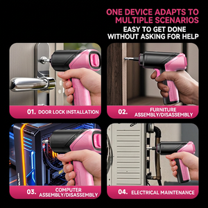 Handheld Electric Screwdriver Set, <b>Multifunctional</b> Rechargeable Household Small Screwdriver for Women - Product Image 2