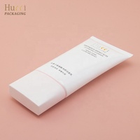 Tube ovale plat en plastique blanc vide personnalisé D50 100ml-180ml pour emballage de soins de la peau, masque d'argile, nettoyant visage