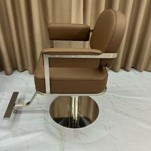 Silla de Barbero Moderna de Metal con Rotación de 360 Grados y Altura Ajustable para Decoración de Salón de Belleza o Peluquería Escolar - Product Image 3