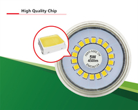 Vente chaude LED GU10 ampoule 5W 7W corps en verre avec lentille 38 degrés AC220-240V projecteur SMD