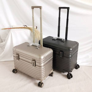 2026 חדש מסגסוגת אלומיניום-מגנזיום מזוודת עגלת צילום עסקית מזוודות נשים גברים נסיעות נשיאה 18 אינץ' מנעול סיסמא TSA - Product Image 2