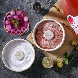 2 pcs Céramique Margarita Salt Rimmer avec Couvercle Home Bar Accessoires pour Assaisonnement s Margarita Salt Rimmer Set - Product Image 3