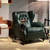 Canapé moderne de luxe en bois massif avec un seul cigare Fauteuil pour salon, chambre, hôtel, loisirs, confort, mobilier design en cuir