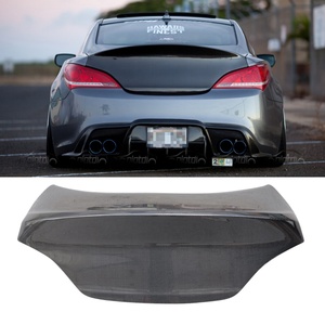 HC Style Carbon Fiber Rear Trunk Spoiler Ducktail for Hyundai Genesis Coupe <b>Boot</b> 2009-2011 - Product Image 2