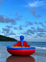 Haut de gamme flottant fou remorquable eau poulpe remorquage bateau tube eau rotative spinner à vendre