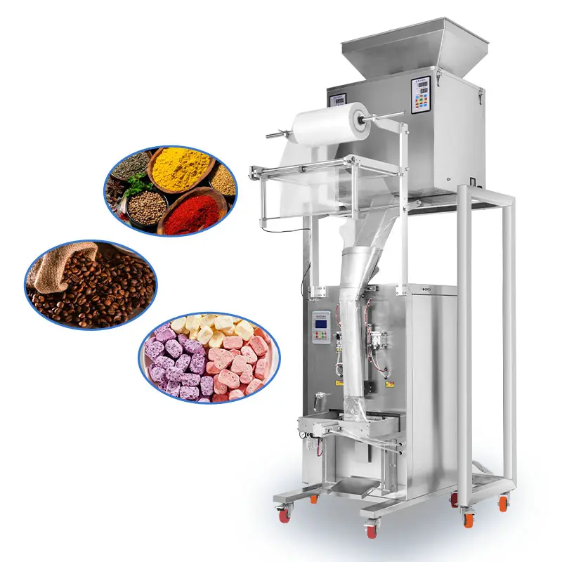 420 Large Full Automatic Packaging Machine for Frozen Foods Snack Machines Coffee Bean Granules Powder Packing Machine