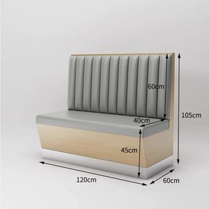 Jantar Café Restaurante Conjuntos Café Móveis Cabine Assento Fast Food Couro Accent Bench