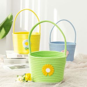 Gift Baskets Empty Handmade Cotton Rope Basket For Storage Candy Gifts Souvenir