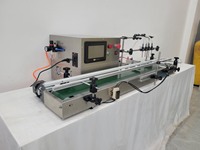 Automatische 4-kops vloeistofvulmachine, commercieel, voor vruchtensap, kokosmelk, shampoo, melk, dranken, vloeistofvulapparatuur