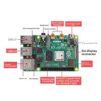 Raspberry Pi 4B Original, Computadora Linux, Placa de Desarrollo de IA, Kit de Programación en Python, 1GB 2GB 4GB 8GB