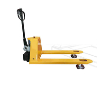 Chariot à palettes manuel de haute qualité SHUHUI CBY-AC en acier inoxydable certifié CE, capacité de 5 tonnes, roues en nylon, hauteur de levage de 200 mm, 1150 mm de hauteur au sol.