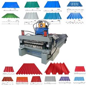 เครื่องขึ้นรูปแผ่นหลังคาโลหะสองชั้น เครื่องทำแผ่นหลังคาเหล็กลูกฟูก - Product Image 2