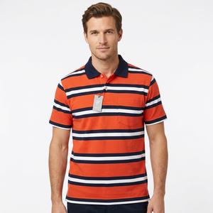 Piqué de algodón puro 100% para camiseta de polo Estilo formal Impreso personalizado y hilo teñido de varios colores Precios bajos en la India - Product Image 1