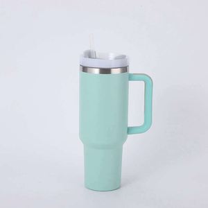 Stainless Steel Tumbler Handle Straw 30 Oz Vacuum Insulated Leak-Proof Eco-Friendly Travel Mug <b>Hot</b> Cold <b>Drinks</b> Multiple Colors - Product Image 6