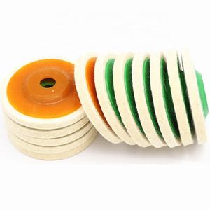 Ruota di lucidatura in feltro di lana da 100 mm per lucidatura fine di acciaio inossidabile, metallo e vetro - Product Image 3