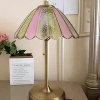 Lampe de Chevet Papillon Ambiance Rêveuse, Décoration de Luxe Américaine pour Chambre, Lampe de Table Vintage Colorée Émaillée pour Salon