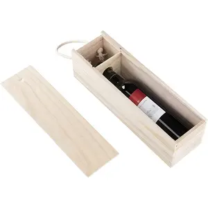 Amazon Hot Sale Premium Gift Wine Bottle Packaging Bamboo Wooden Wine Box