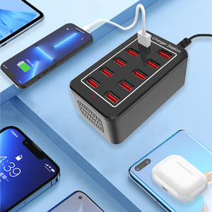 50W 10 USB Charging Station Dock <strong>Multi</strong> Port Desktop <strong>Charger</strong> Fast Charging Smart Phone Charge Station - Product Image 4