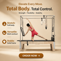 MJD Reformer Pilates Cadillac en bois de chêne certifié CE de haute qualité, appareil de fitness pliable, machine Reformer Pilates.