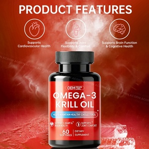 Cápsulas de Aceite de Krill Antártico Acorn OEM Omega-3 con Alto Contenido de Fosfolípidos para la Salud del Cerebro y el Corazón, 60 Cápsulas Blandas - Product Image 4