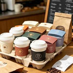 Manchon de tasse en papier kraft personnalisé avec impression de logo, résistant à la chaleur, recyclable, biodégradable, pour café, thé à emporter - Product Image 3