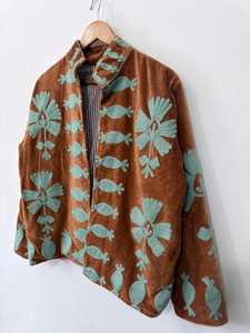Designer Velvet Suzani Embroidered <b>Evening</b> <b>Jacket</b> <b>Women</b> Vintage Chic Party Coat Loose Fit Custom Sizing Low MOQ - Product Image 2