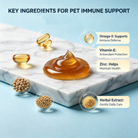 Gel de soutien immunitaire pour chiens et chats, pâte nutritionnelle Omega3, renforce l'immunité et la brillance du pelage