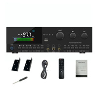 Amplificateur de puissance professionnel USB multi-canaux haute puissance pour karaoké, avec effet anti-sifflement pour la maison