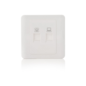 Tipo <span class=keywords><strong>de</strong></span> montaje en pared doble puerto placa rj11/rj45 <span class=keywords><strong>cara</strong></span> lugar - Product Image 1