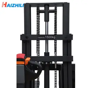 Haizhili 1.5ton 2000mm Electric Forklift Fork Lifter Hydraulic Walkie Electric Pallet Load Stacker Apiladora Electrica