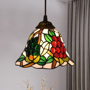 <span class=keywords><strong>Lustre</strong></span> Vintage européen en forme de feuille verte, pour Restaurant, pour salon, design antique, vitrail de Tiffany - Product Image 3