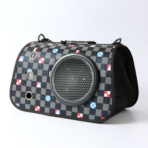 Bolsa de Transporte para Mascotas, Tipo Bandolera, Plegable, de PU de Lujo, con Cierre, para Perros y Gatos - Product Image 1