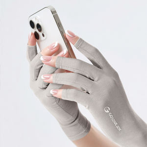 GOLOVEJOY MJ05 Bouclier d'ongle extensible à demi-doigt pour filles Protège les mains Gants de soleil <span class=keywords><strong>UV</strong></span> contre les lampes <span class=keywords><strong>UV</strong></span> Séchoir à lampe <span class=keywords><strong>UV</strong></span> - Product Image 3