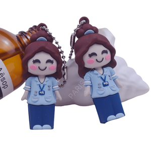 Gros personnalisé Stock infirmière forme disjoncteur en caoutchouc souple coupe soins infirmiers blister sûr ouvre-ampoule en verre PVC avec porte-clés - Product Image 5