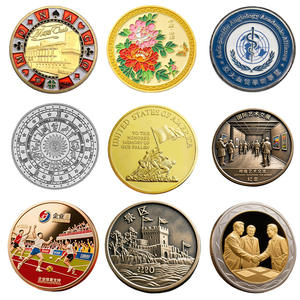 Pièces commémoratives personnalisées en alliage de laiton de qualité supérieure, gravées avec logo, plaquées or, pour œuvres d'art modernes - Product Image 1