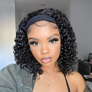 Perruque courte bouclée crépue pour femme, style européen et américain, avec bandeau intégré, effet explosif, non en <span class=keywords><strong>cheveux</strong></span> naturels - Product Image 2